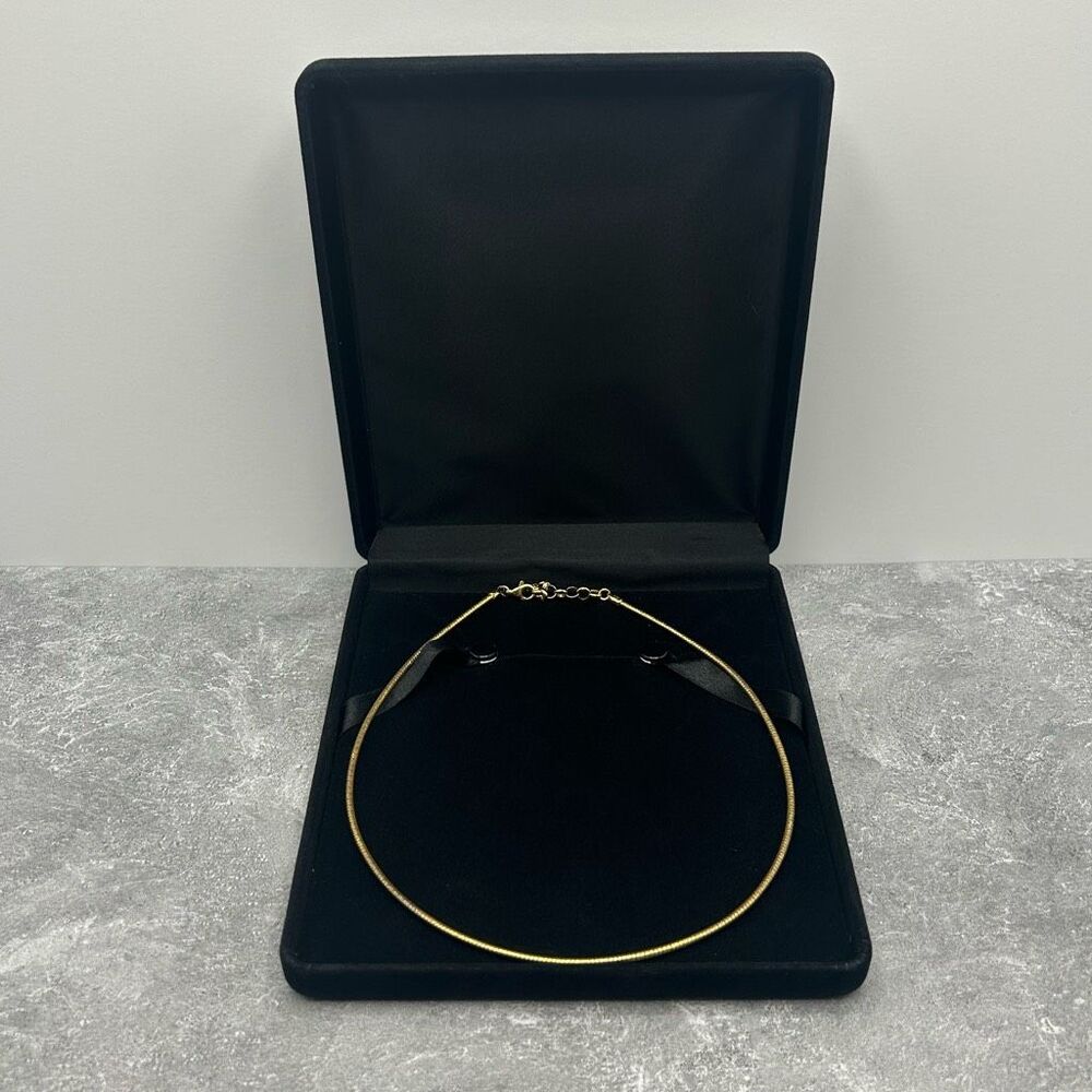 NWT Veronese Italy 18k Gold Bonded Silver Snake Necklace Fine Jewelry With Box